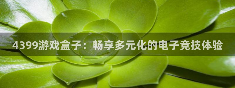 杏悦平台可靠吗可信吗：4399游戏盒子：畅享多元化的电子竞技