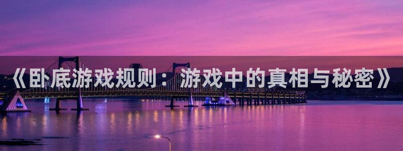 杏悦平台注册入口：《卧底游戏规则：游戏中的真相与秘密》